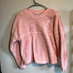 Fuzzy Soft pink Miney Mouse Spirit Jersey. Walt Disney World. Size XL (girls)